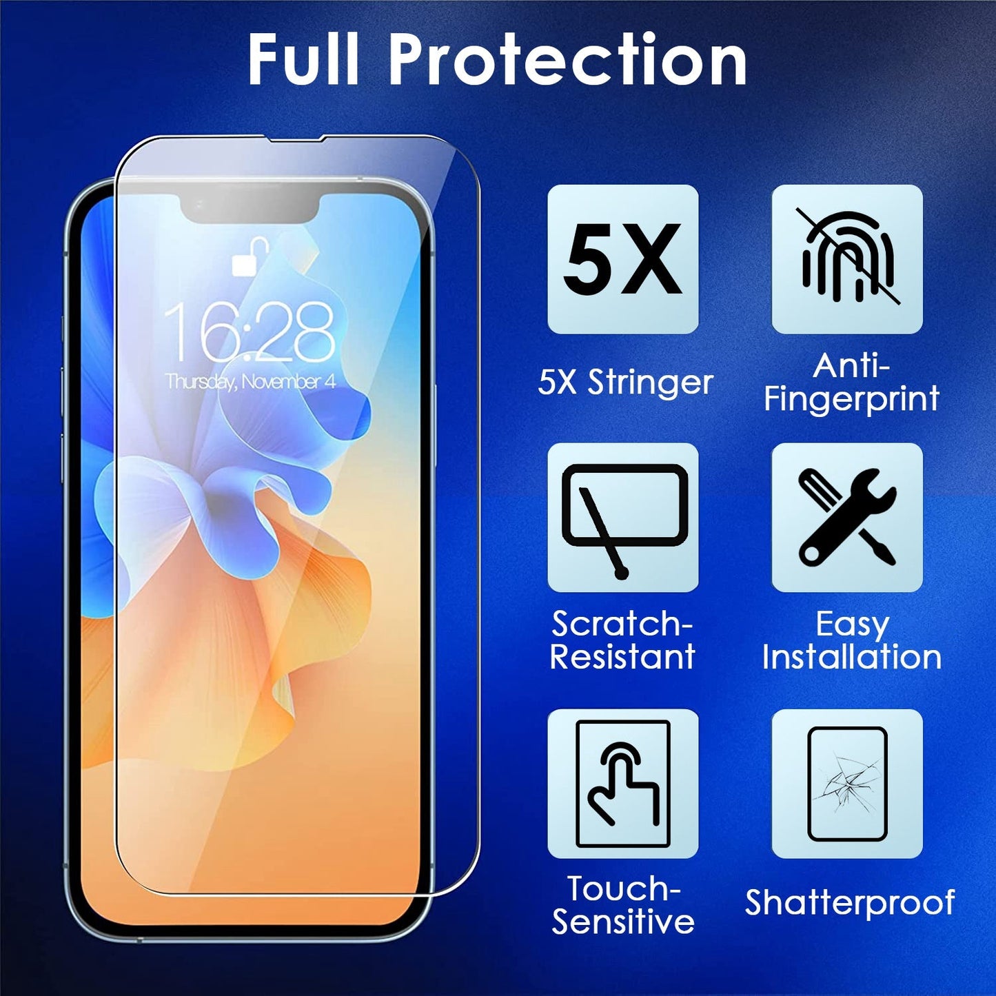 2Pcs HD Clear Screen Protectors Fit for IOS Phone by DirectDeals