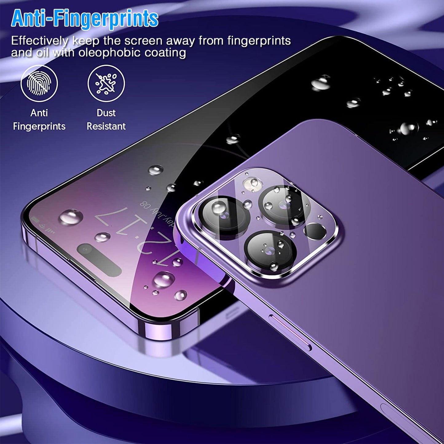 2Pcs Privacy Screen Protectors And 2Pcs Camera Lens by DirectDeals