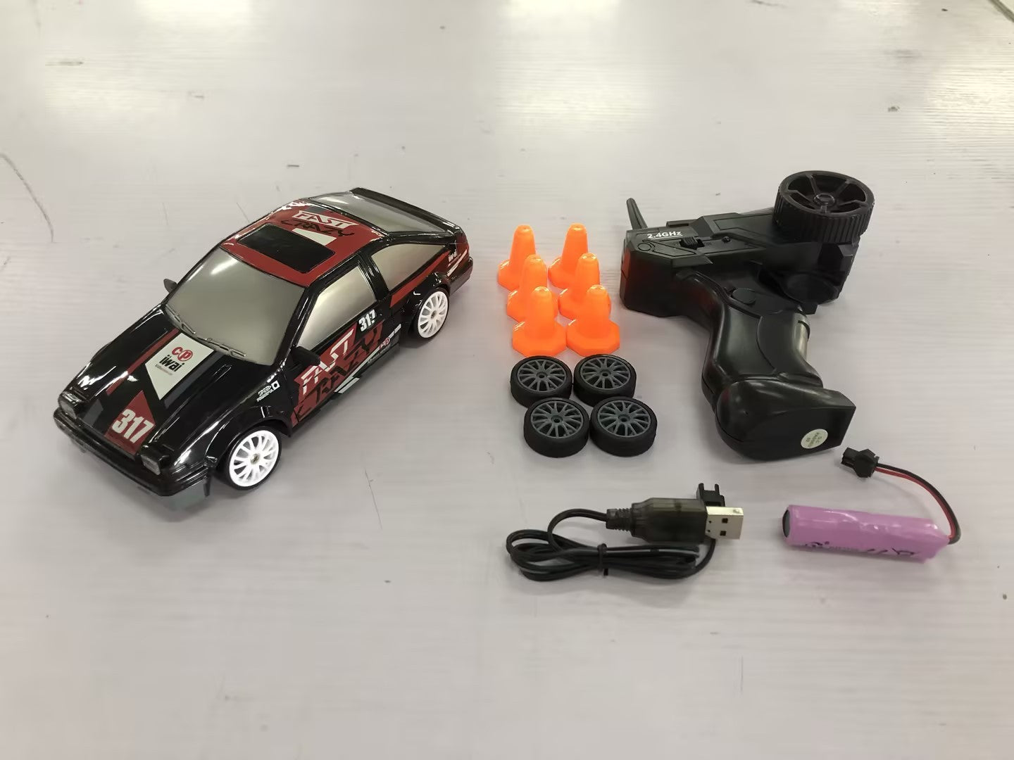 2.4G Drift Rc Car 4WD RC Drift Car Toy Remote Control GTR Model AE86 Vehicle Car RC Racing Car Toy For Children Christmas Gifts by G8Central.com