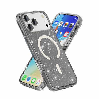 For iPhone 17 Pro Max Case Compatible with MagSafe Glitter Powder
