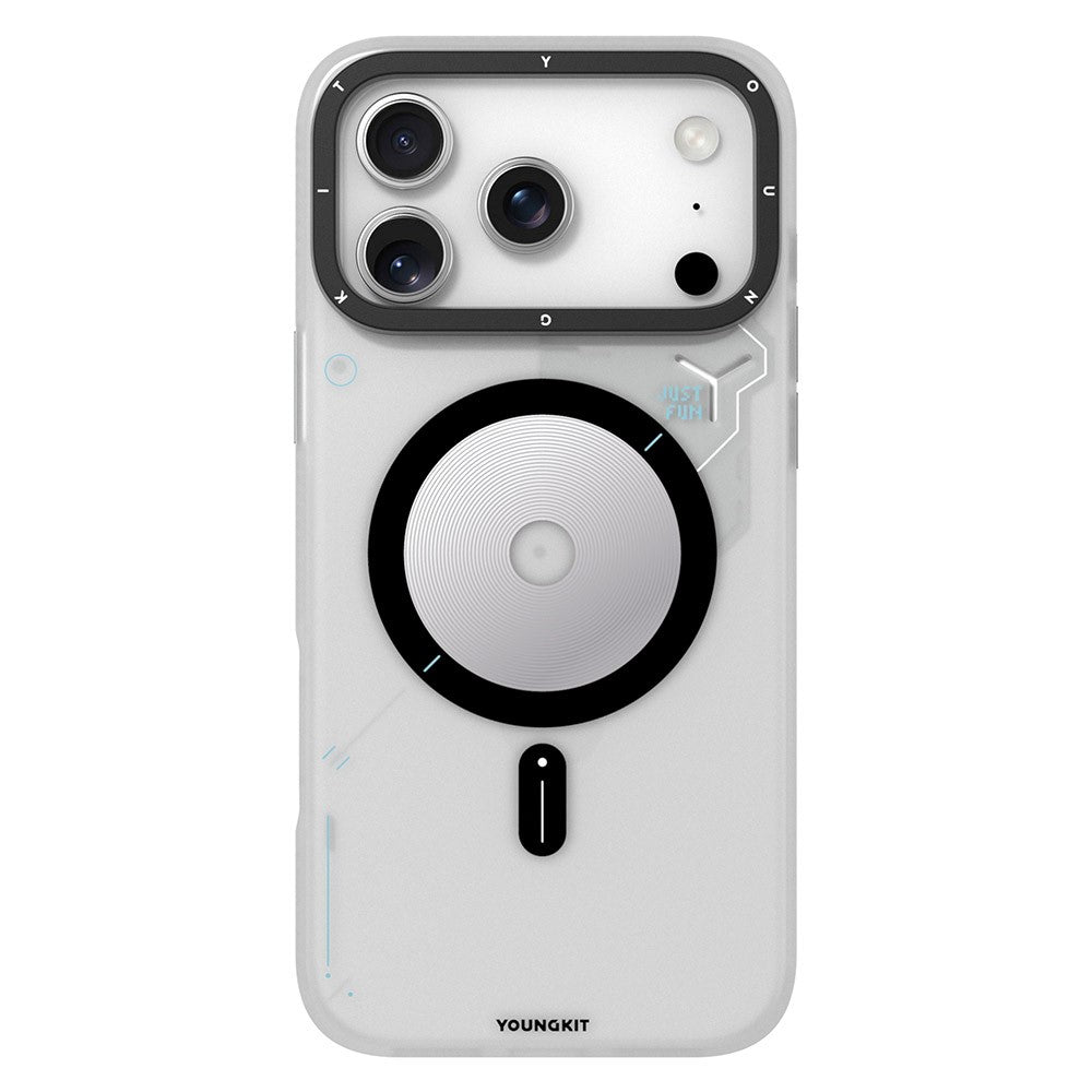 YOUNGKIT For iPhone 17 Pro Max Case Compatible with MagSafe Unique Disc Design TPU + PC Phone Back Cover