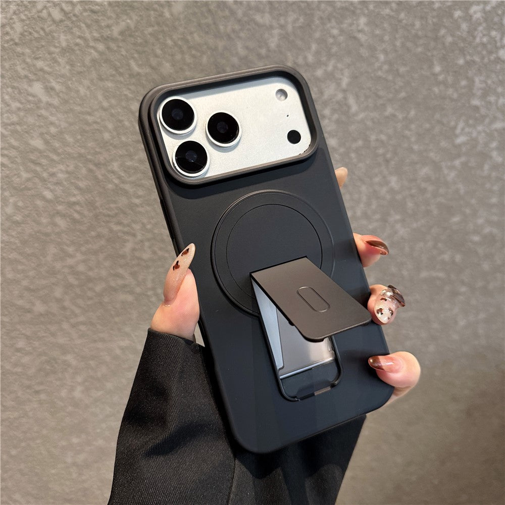 For iPhone 17 Pro Max Case Compatible with MagSafe Foldable Kickstand Skin Touch PC TPU Phone Cover