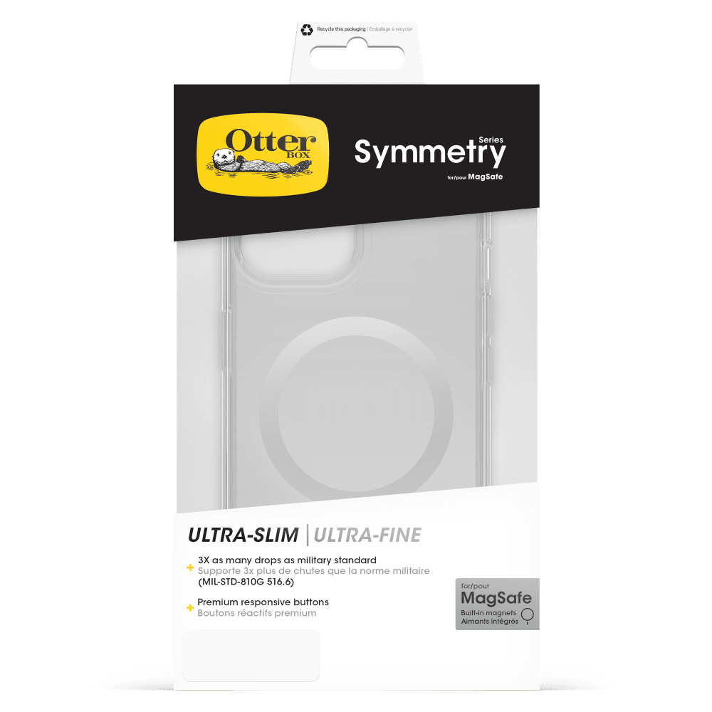 OtterBox Symmetry Plus Clear MagSafe Case for Apple iPhone 15 / iPhone 14 / iPhone 13 by OtterBox