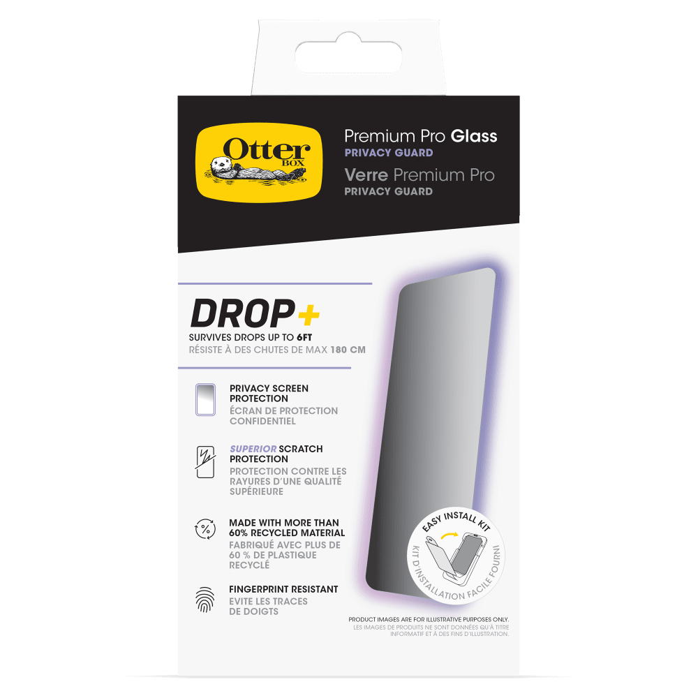 OtterBox Premium Pro Glass Antimicrobial Privacy Screen Protector for Apple iPhone 16 Pro Max by OtterBox