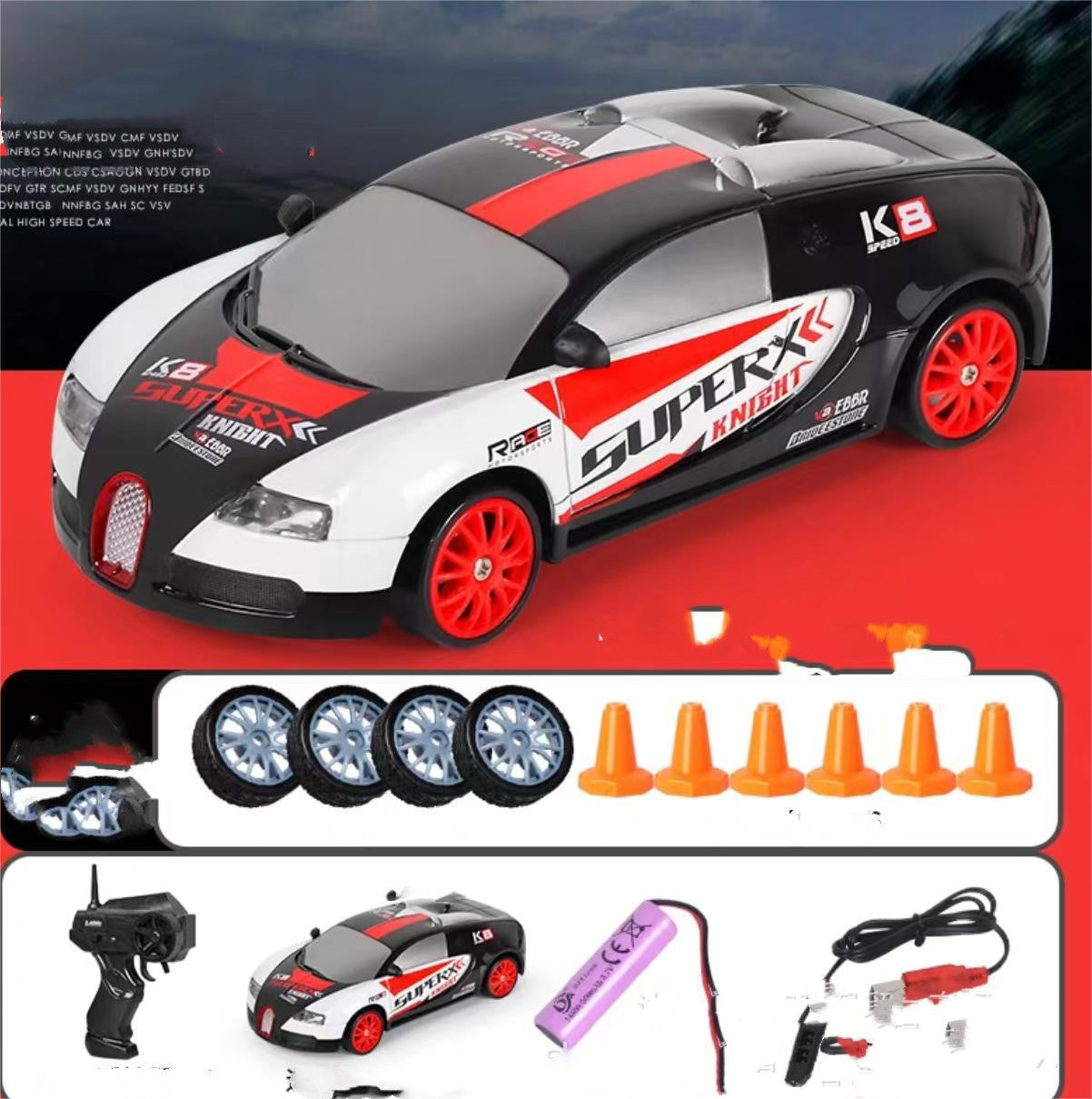 2.4G Drift Rc Car 4WD RC Drift Car Toy Remote Control GTR Model AE86 Vehicle Car RC Racing Car Toy For Children Christmas Gifts by G8Central.com