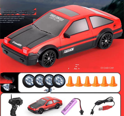 2.4G Drift Rc Car 4WD RC Drift Car Toy Remote Control GTR Model AE86 Vehicle Car RC Racing Car Toy For Children Christmas Gifts by G8Central.com