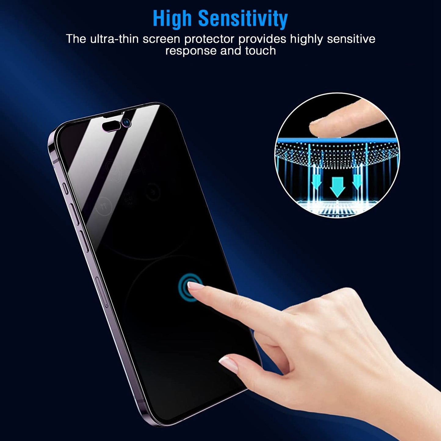 2Pcs Privacy Screen Protectors And 2Pcs Camera Lens by DirectDeals