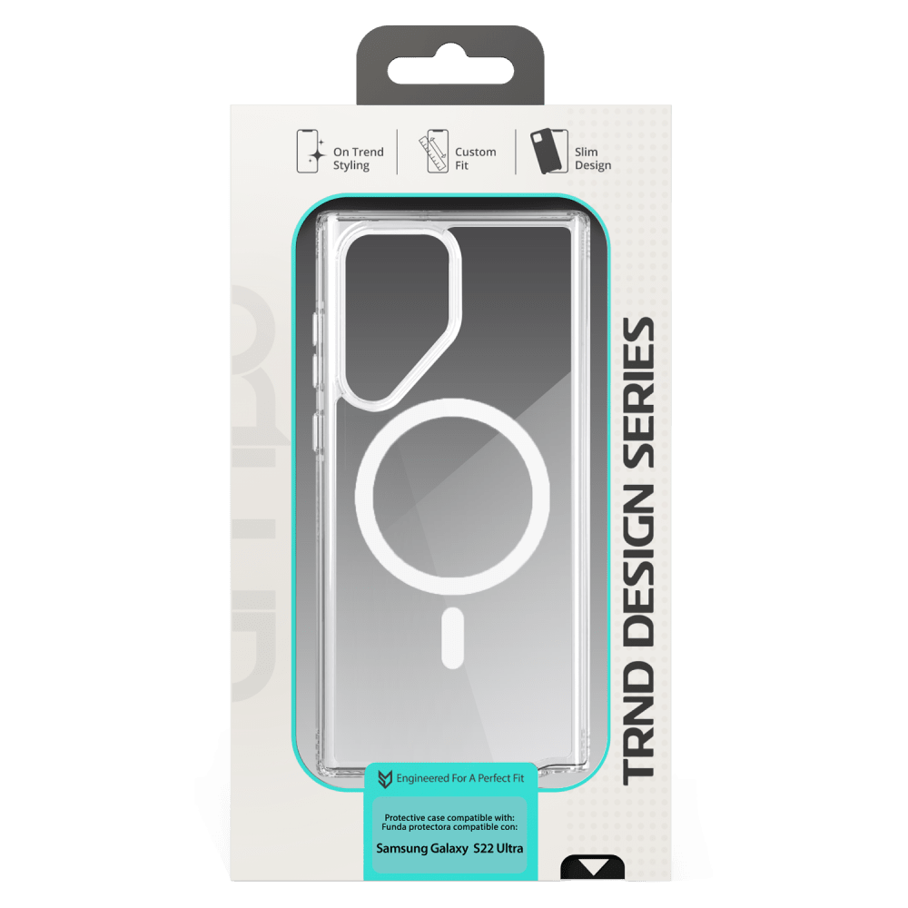 AMPD TPU / Acrylic Crystal Clear MagSafe Case for Samsung Galaxy S22 Ultra by AMPD