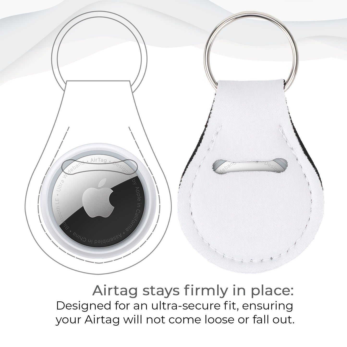 Jolitee Neoprene AirTag Compatible Case Keychain – Durable & Stylish Holder with Secure Ring and Clip, Compatible with Apple AirTag (Japanese Tattoo) by Jolitee