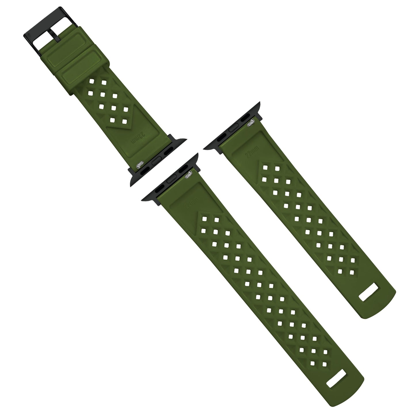 Apple Watch Tropical Style Army Green Watch Band by Barton Watch Bands