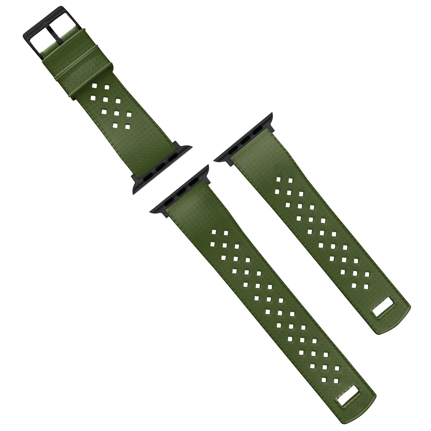 Apple Watch Tropical Style Army Green Watch Band by Barton Watch Bands