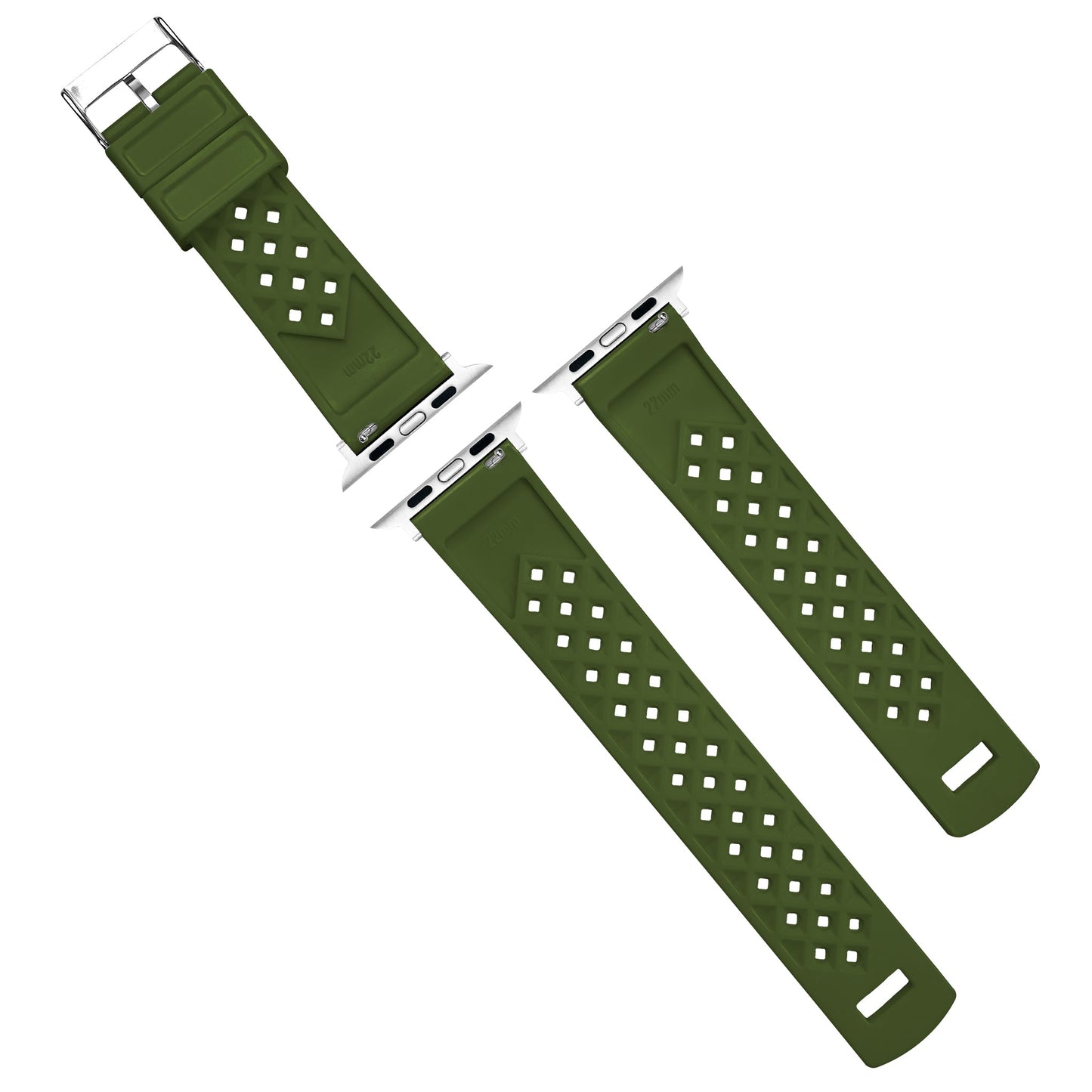 Apple Watch Tropical Style Army Green Watch Band by Barton Watch Bands