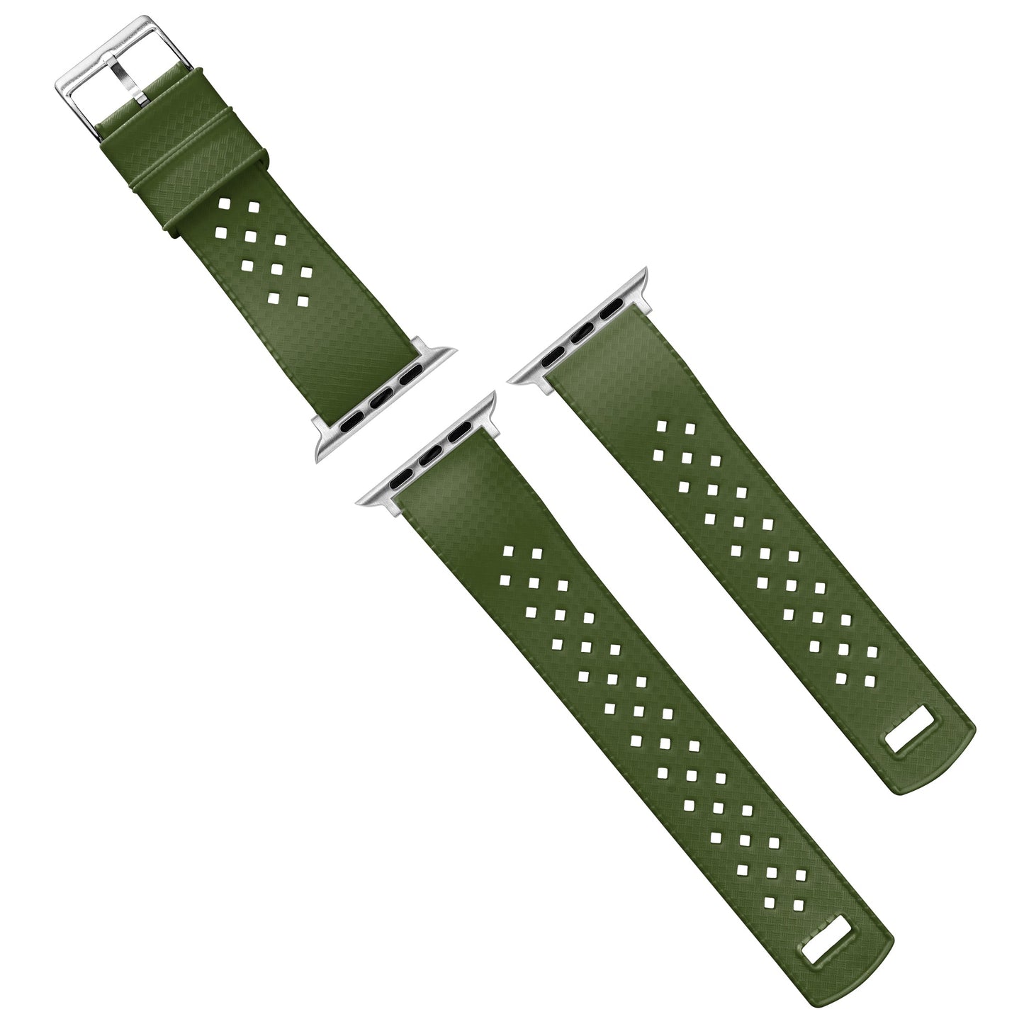 Apple Watch Tropical Style Army Green Watch Band by Barton Watch Bands
