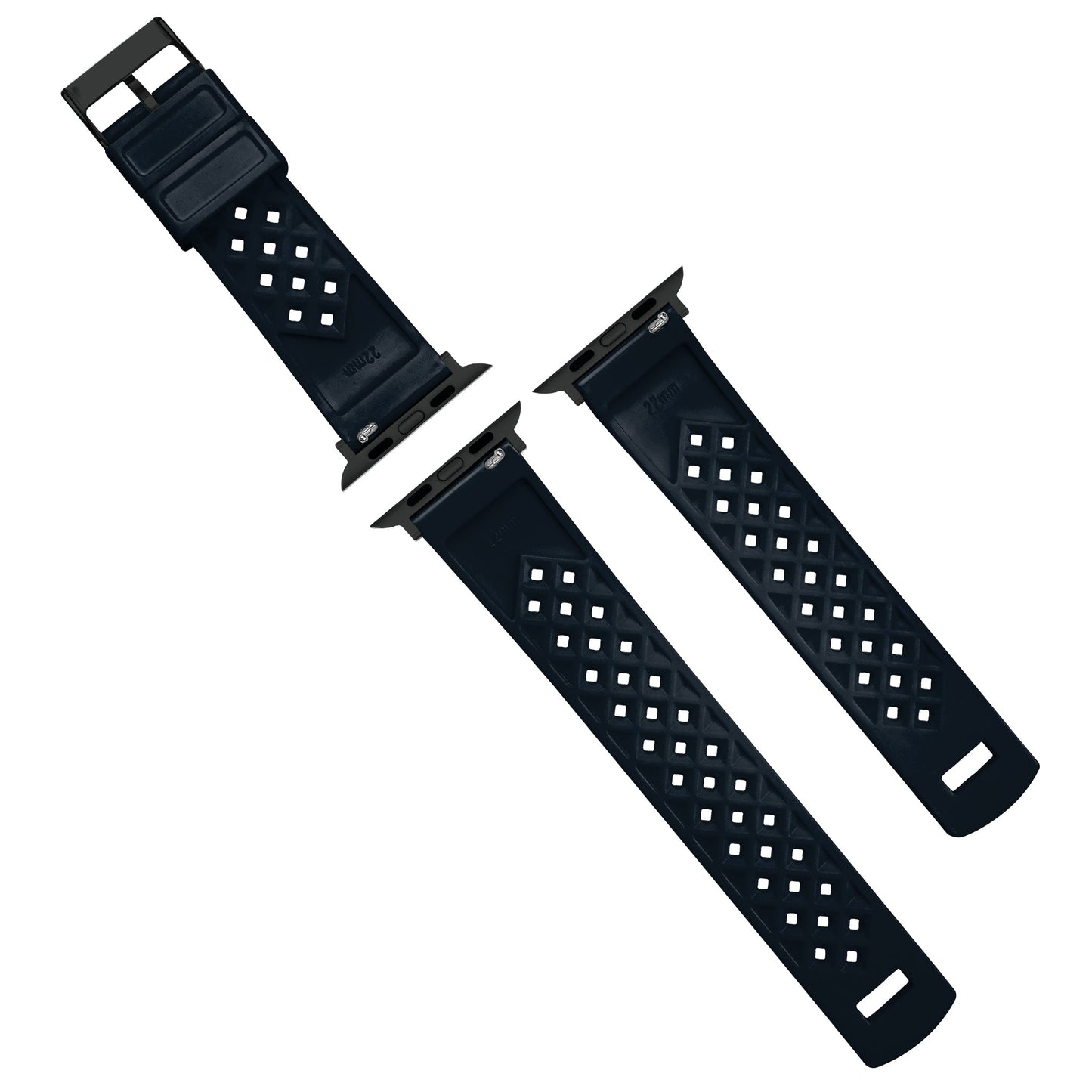 Apple Watch Tropical Style Black Watch Band by Barton Watch Bands