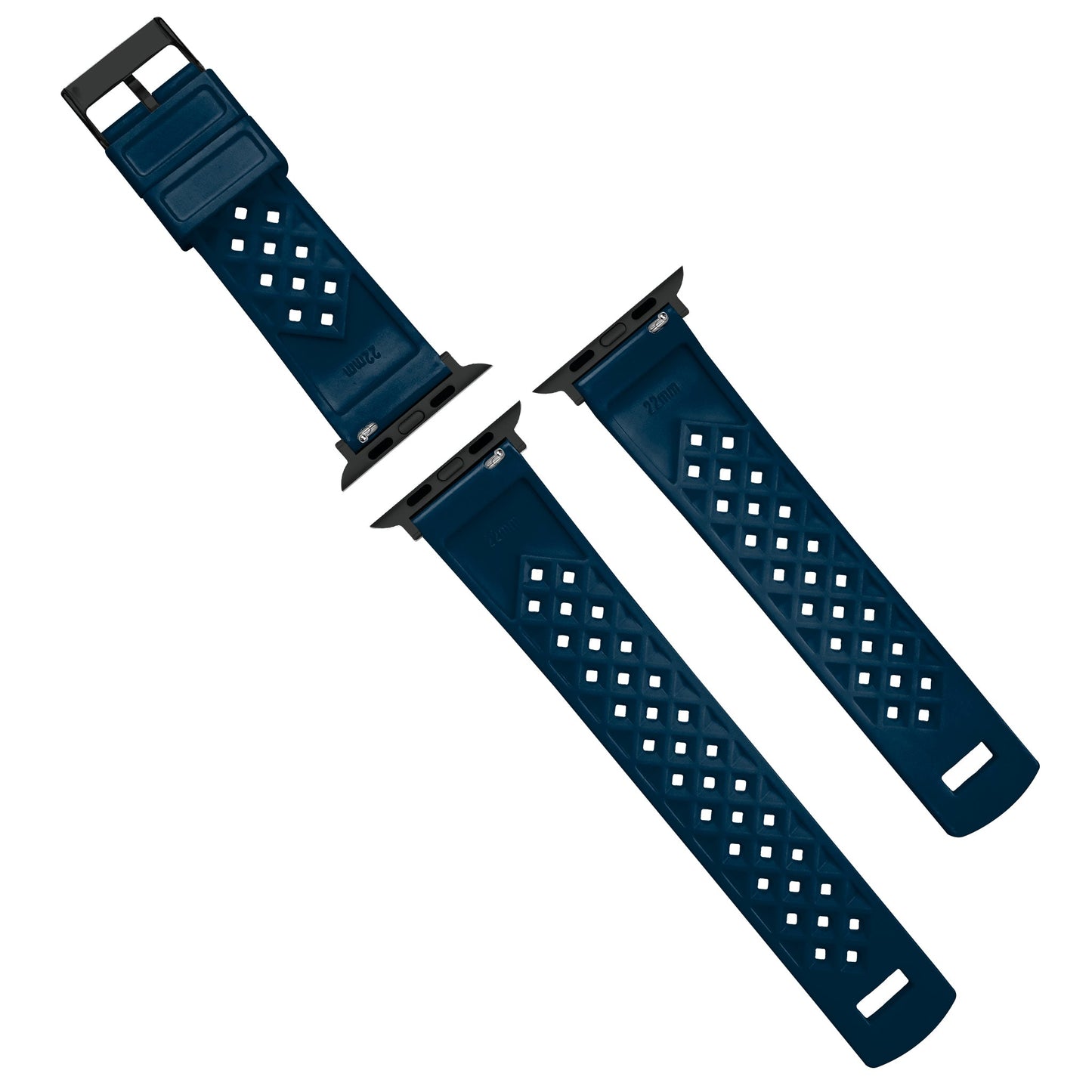 Apple Watch Tropical Style Navy Blue Watch Band by Barton Watch Bands