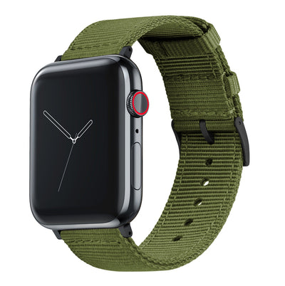 Apple Watch | Two-piece NATO style | Army Green - Barton Watch Bands