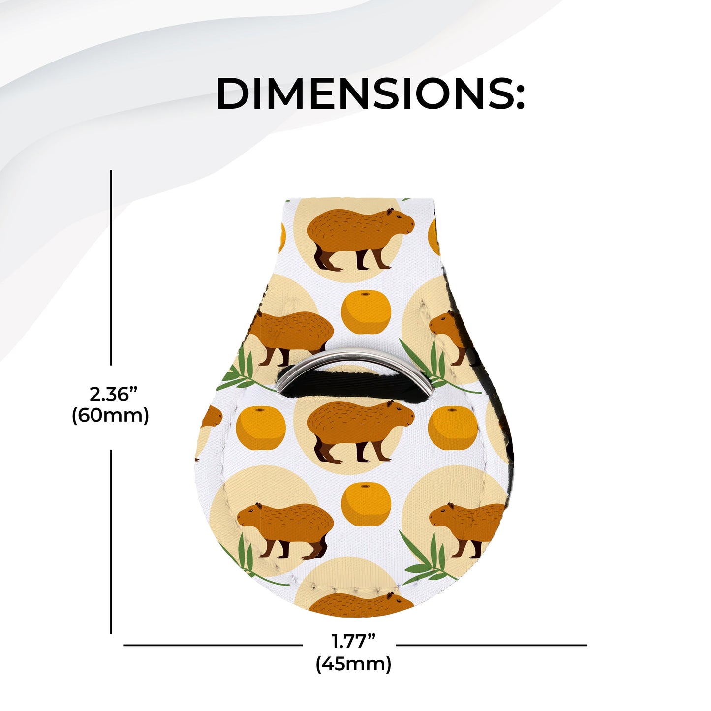 Jolitee Neoprene AirTag Compatible Case Keychain – Durable & Stylish Holder with Secure Ring and Clip, Compatible with Apple AirTag (Capybara Brown) by Jolitee