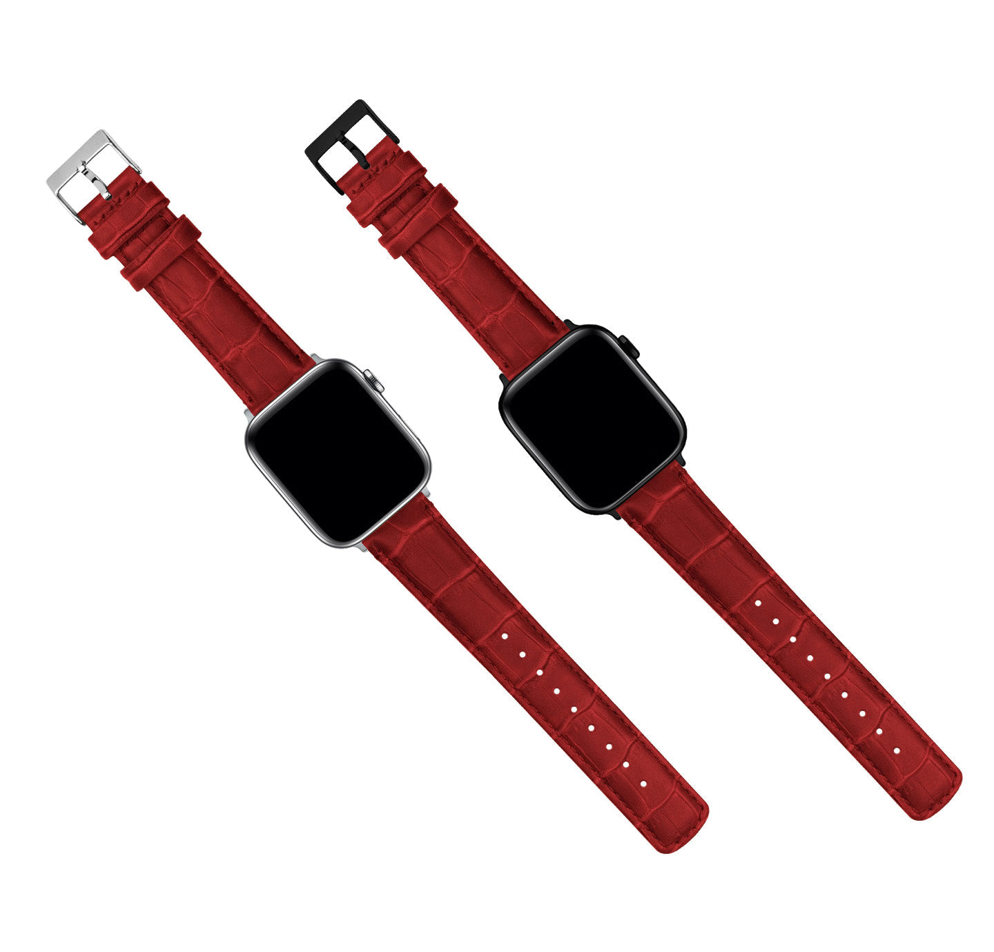 Apple Watch | Red Alligator Grain Leather - Barton Watch Bands