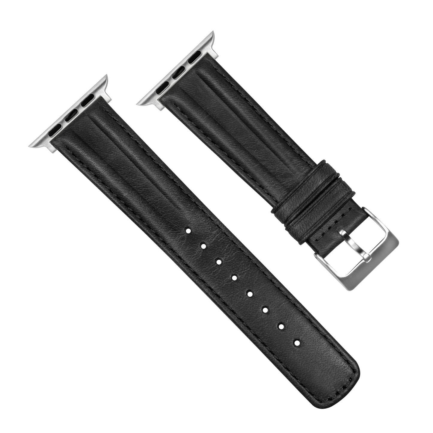 Apple Watch Black Classic Horween Leather Watch Band by Barton Watch Bands