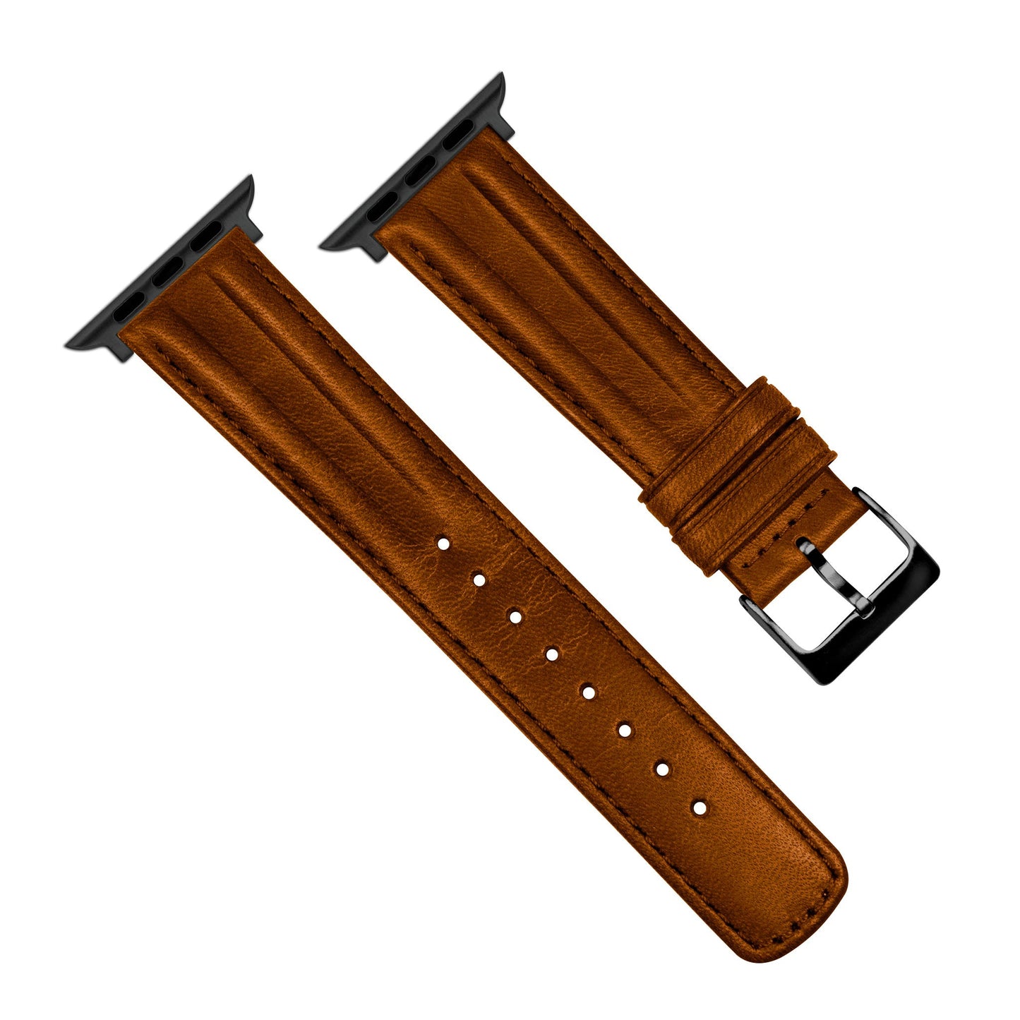 Apple Watch Caramel Brown Classic Horween® Leather Watch Band by Barton Watch Bands