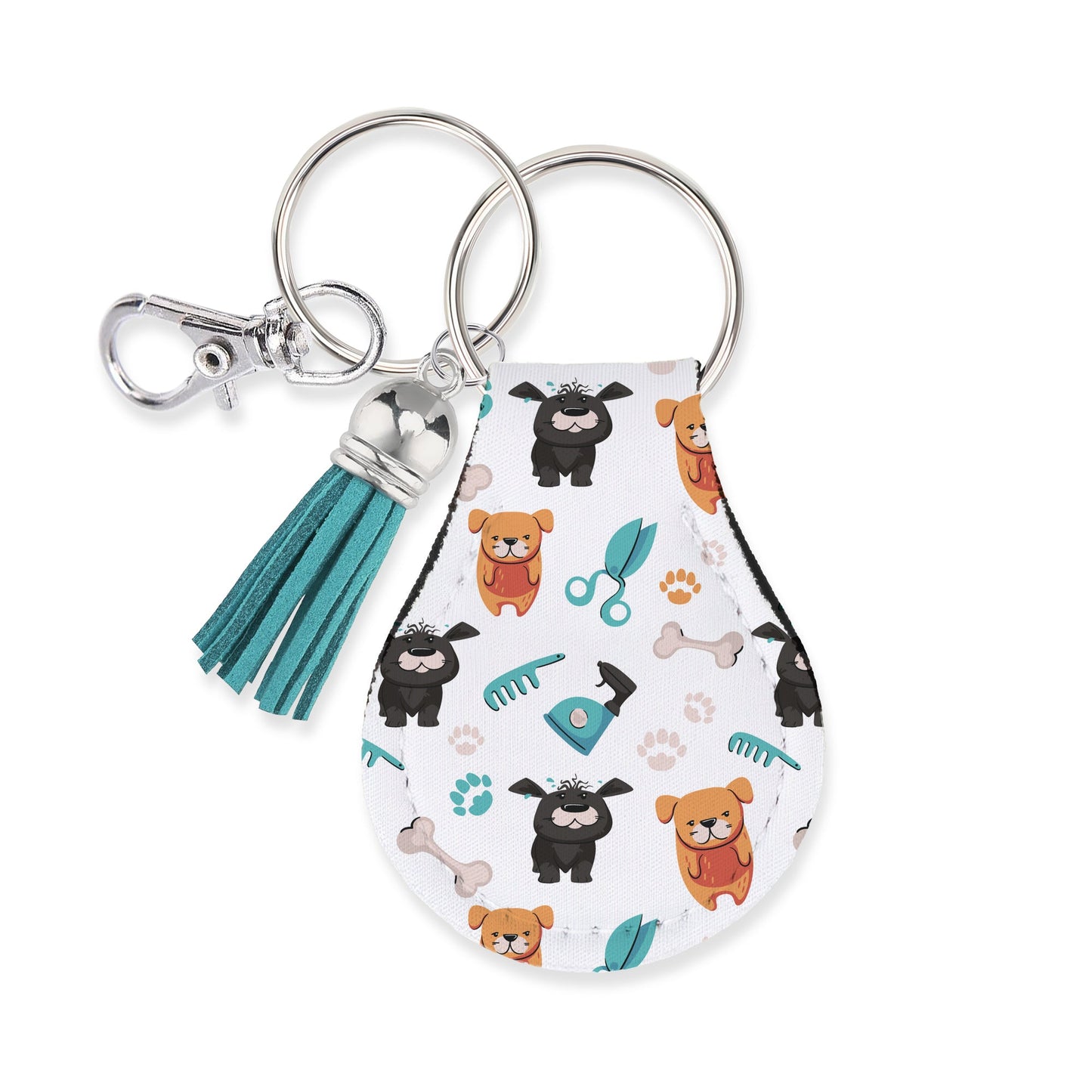 Jolitee Neoprene AirTag Compatible Case Keychain – Durable & Stylish Holder with Secure Ring and Clip, Compatible with Apple AirTag (Puppy) by Jolitee