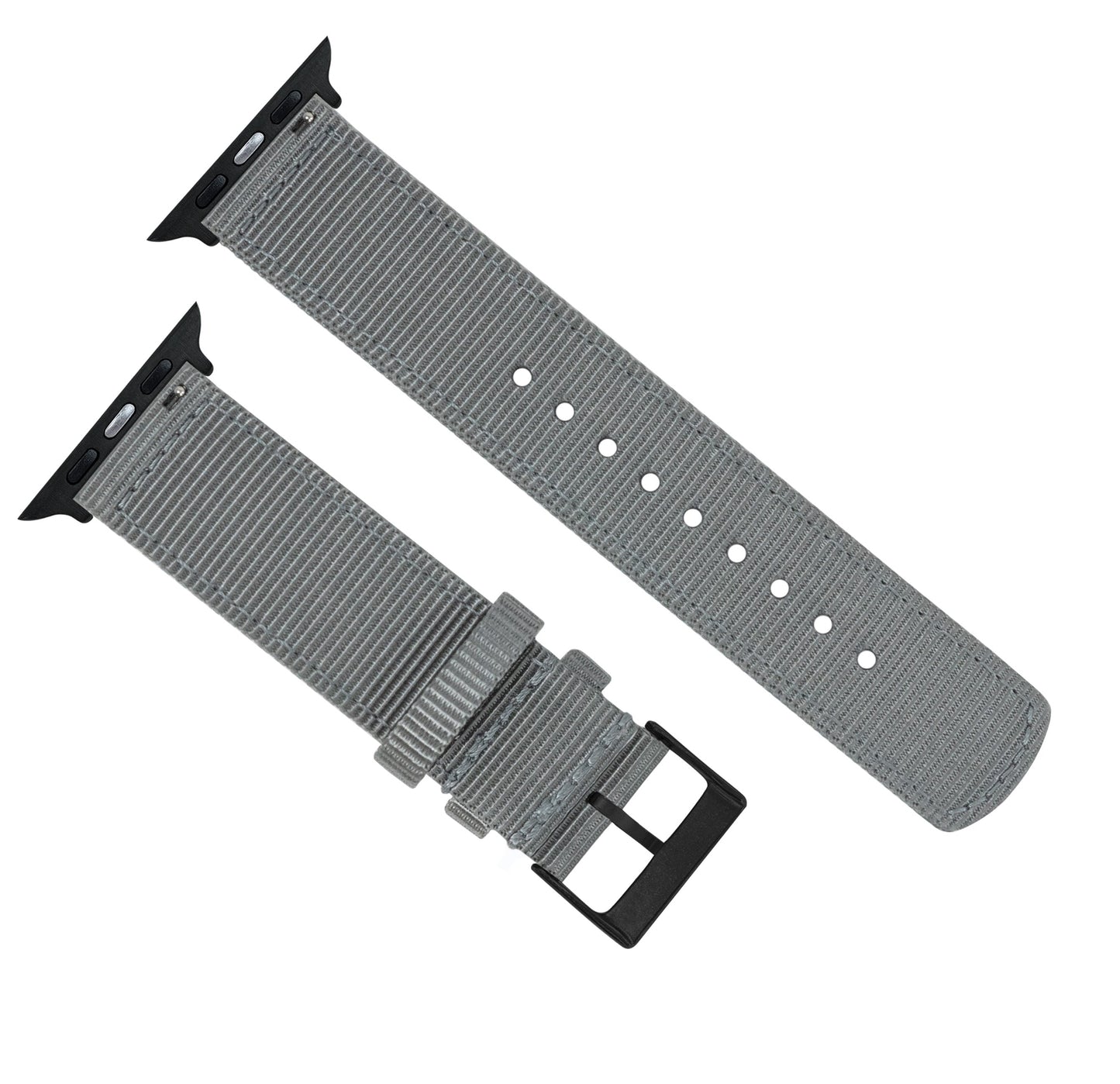 Apple Watch | Two-piece NATO® style | Smoke Grey - Barton Watch Bands