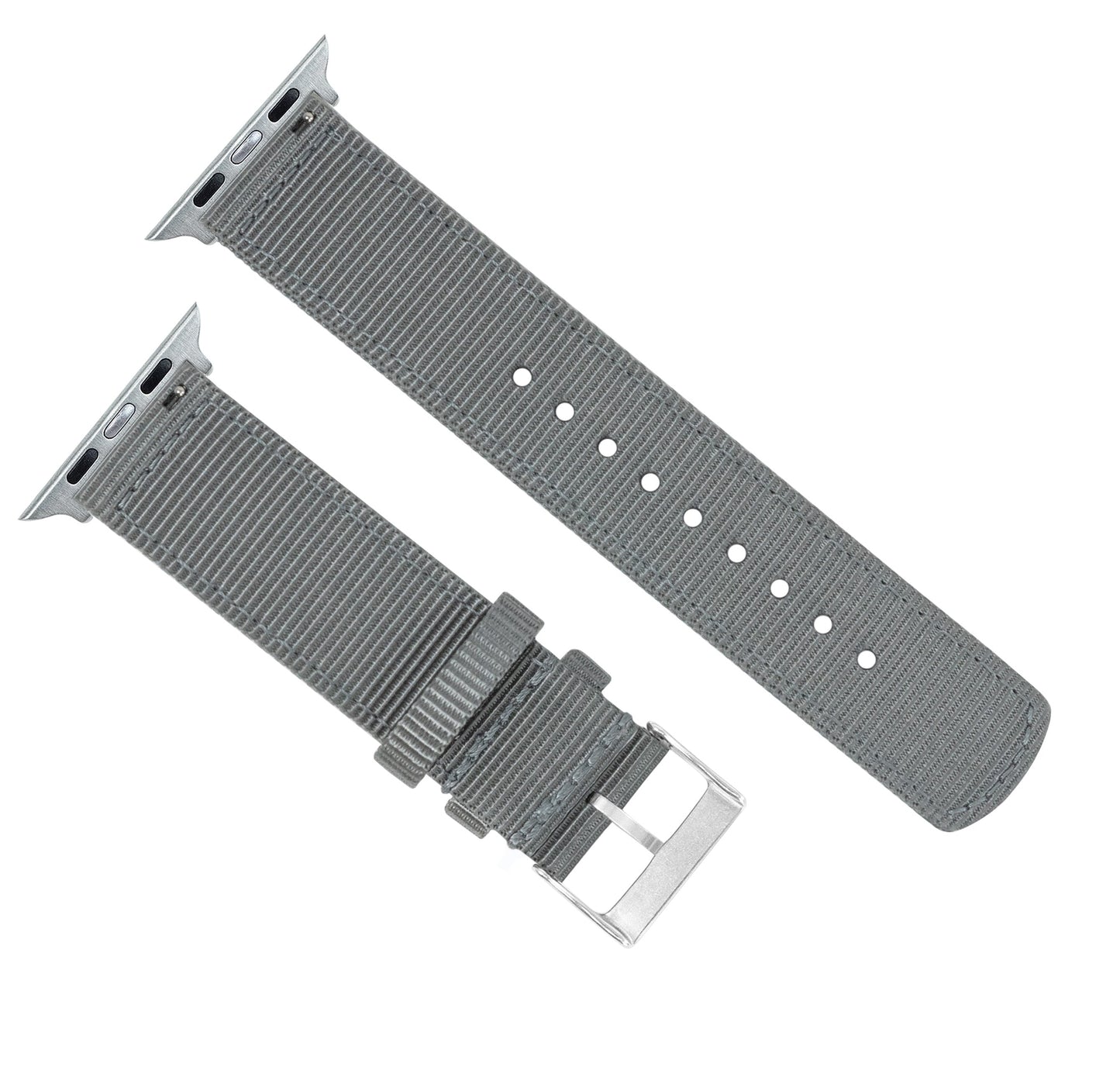 Apple Watch | Two-piece NATO® style | Smoke Grey - Barton Watch Bands