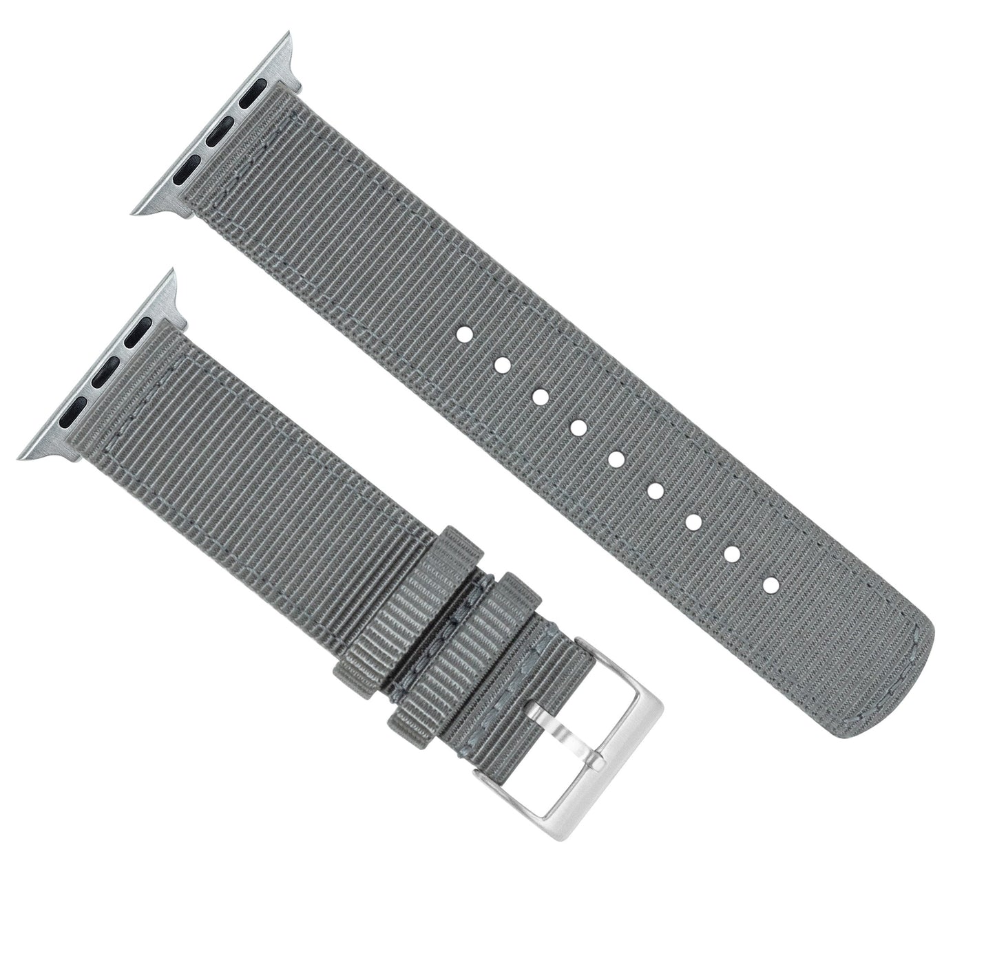 Apple Watch | Two-piece NATO® style | Smoke Grey - Barton Watch Bands