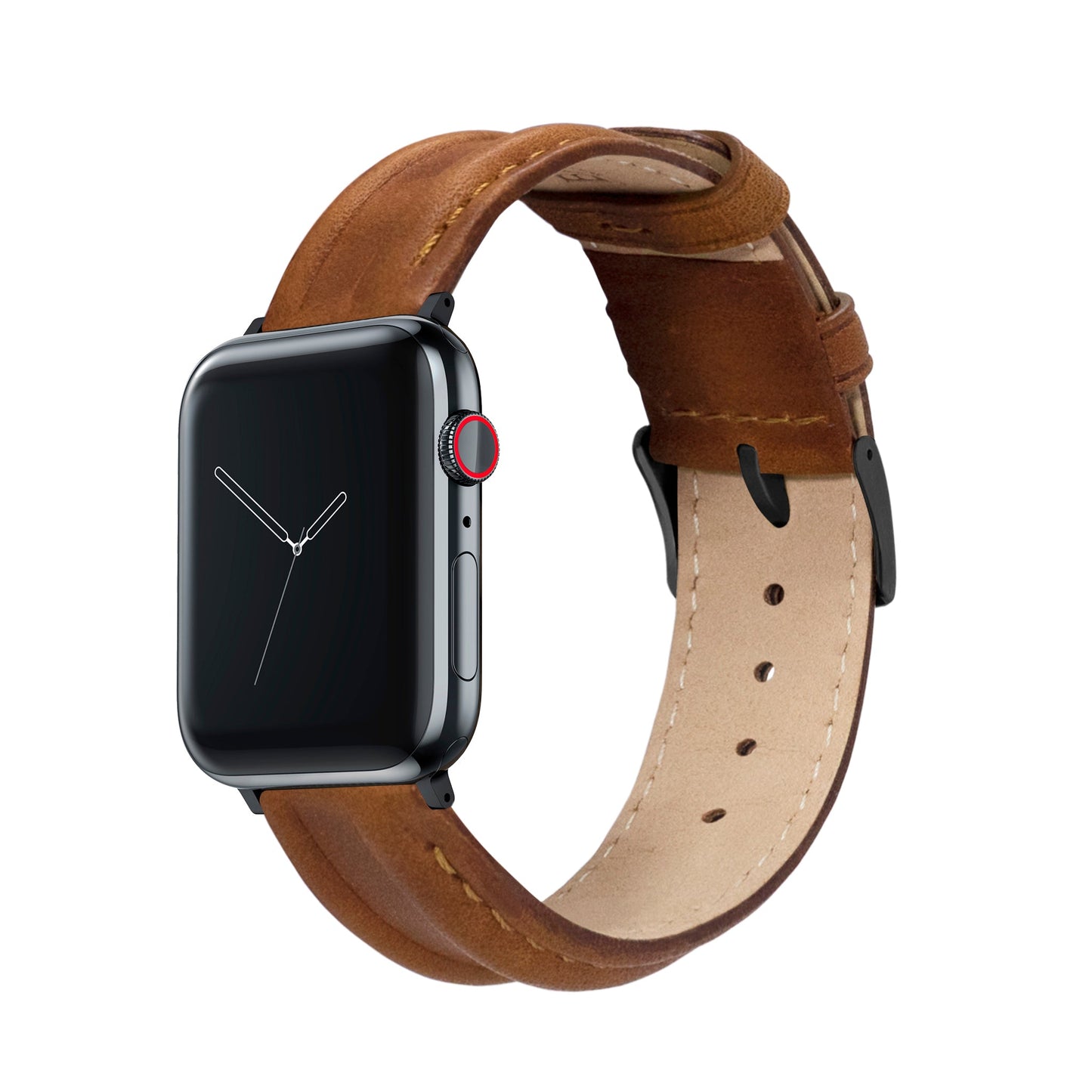 Apple Watch Caramel Brown Classic Horween® Leather Watch Band by Barton Watch Bands