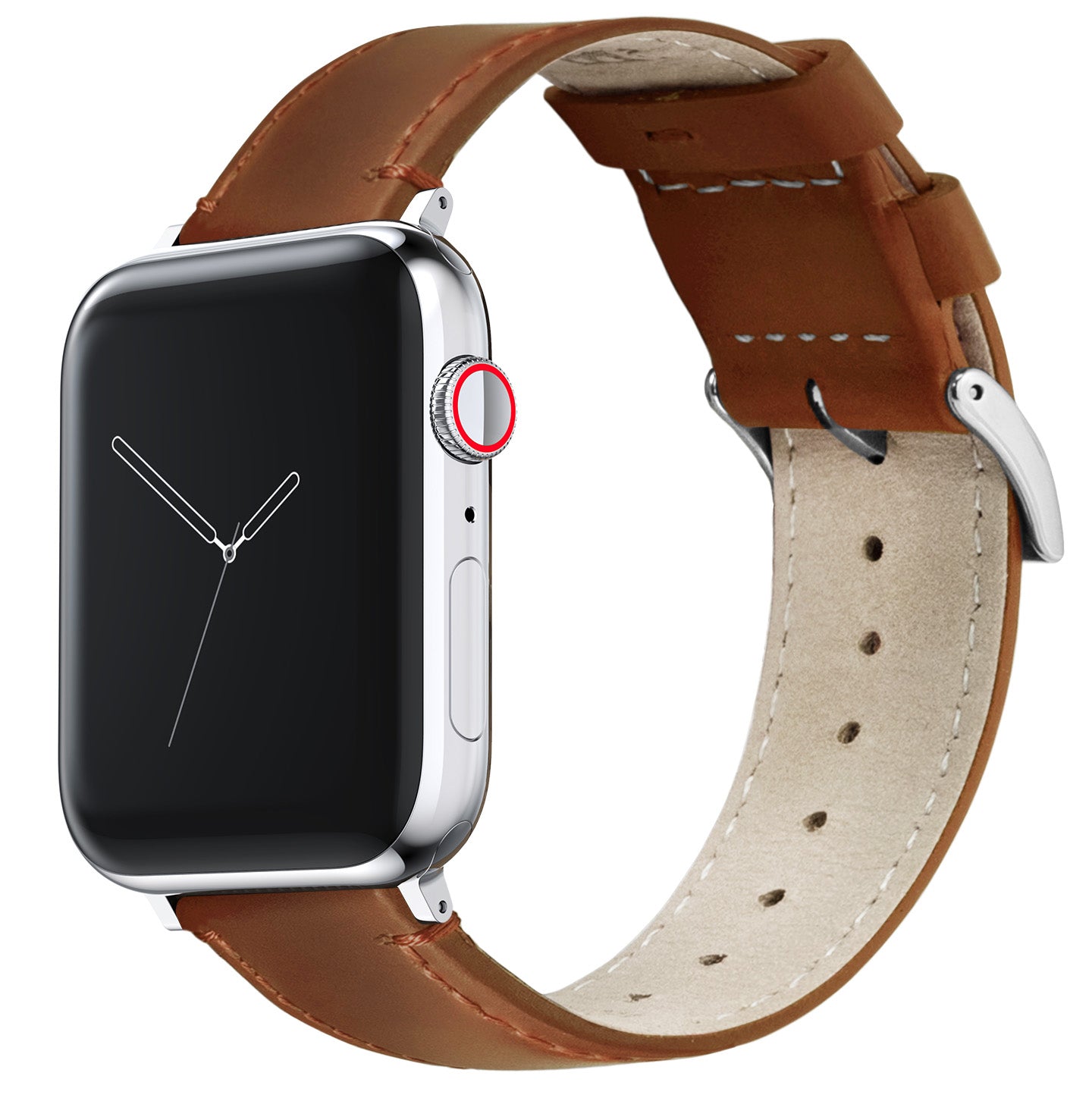 Apple Watch Weathered Brown Leather Watch Band by Barton Watch Bands