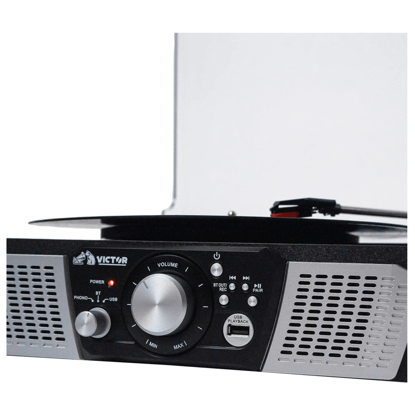 Victor Lakeshore 5-in-1 Hybrid Bluetooth Turntable System w USB and RCA Output by Jupiter Gear Home