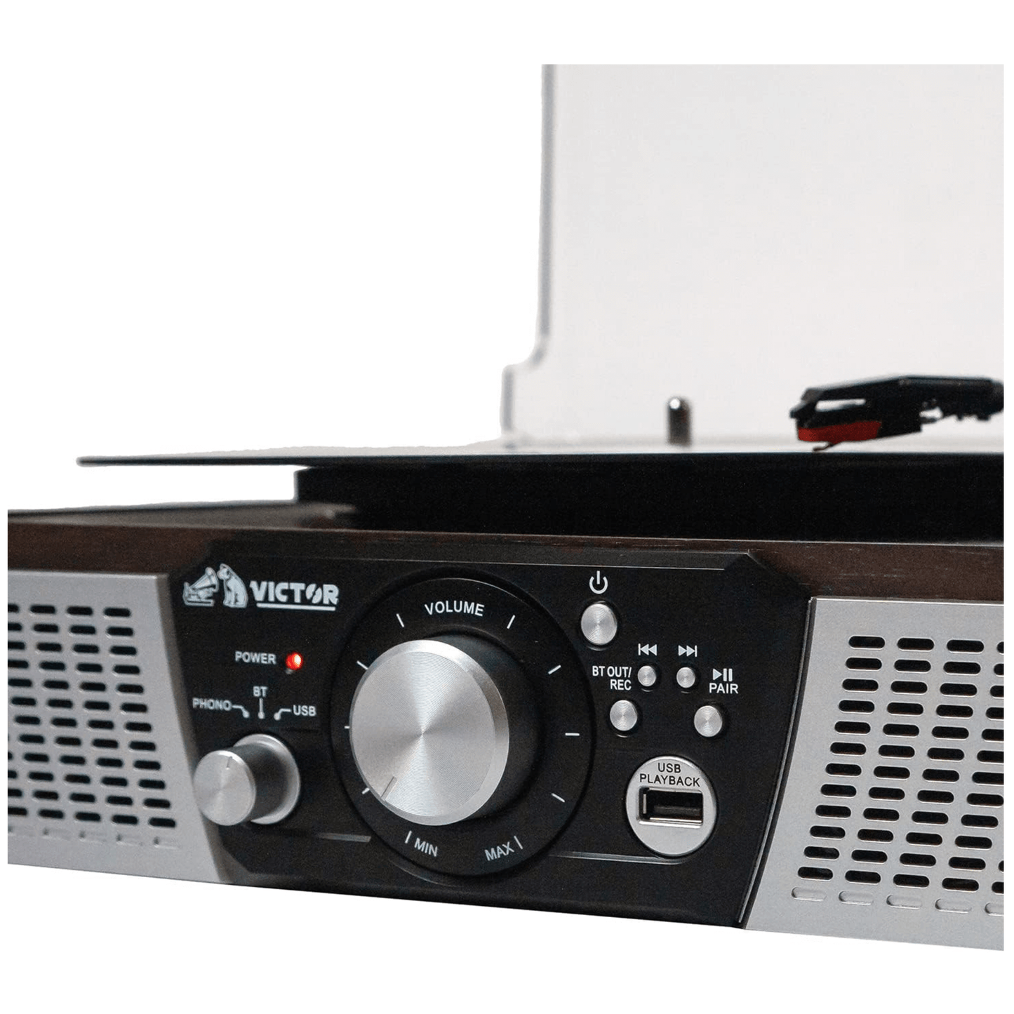 Victor Lakeshore 5-in-1 Hybrid Bluetooth Turntable System w USB and RCA Output by Jupiter Gear Home