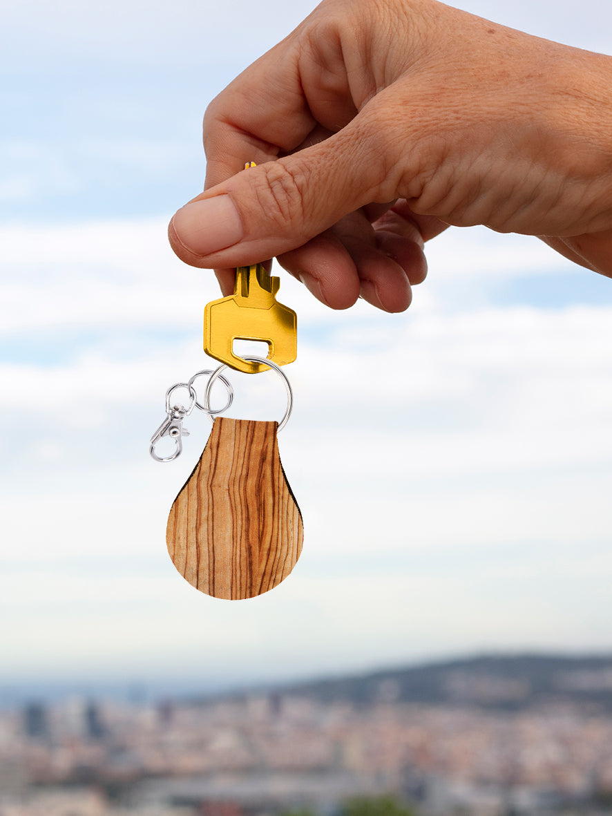 Jolitee Neoprene AirTag Compatible Case Keychain – Durable & Stylish Holder with Secure Ring and Clip, Compatible with Apple AirTag (Wood Pattern) by Jolitee