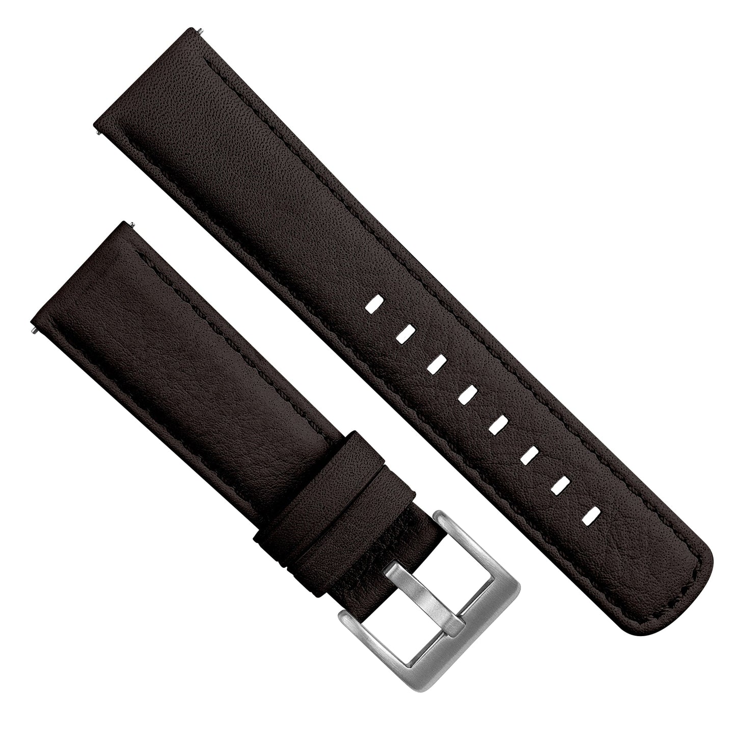 Apple Watch Dark Brown Pittards Performance Leather Brown Stitching Watch Band by Barton Watch Bands