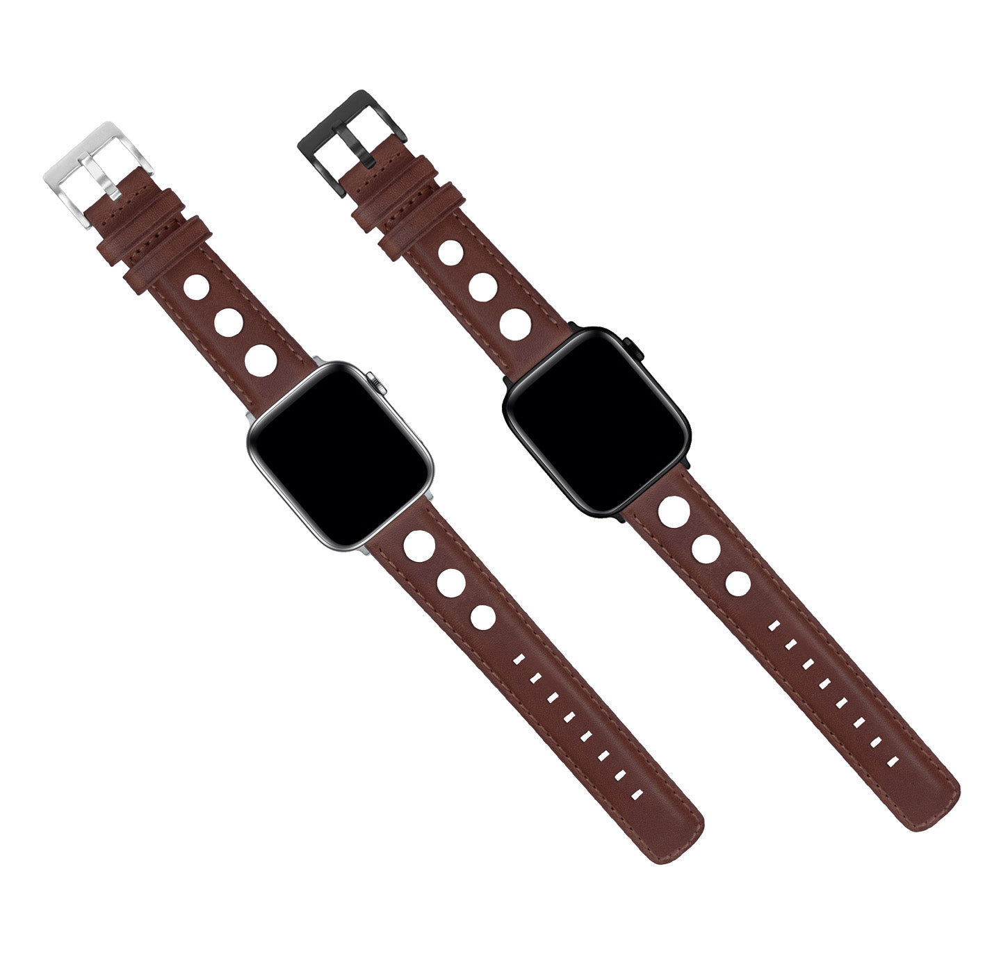 Apple Watch Chocolate Brown Rally Horween Leather Watch Band by Barton Watch Bands