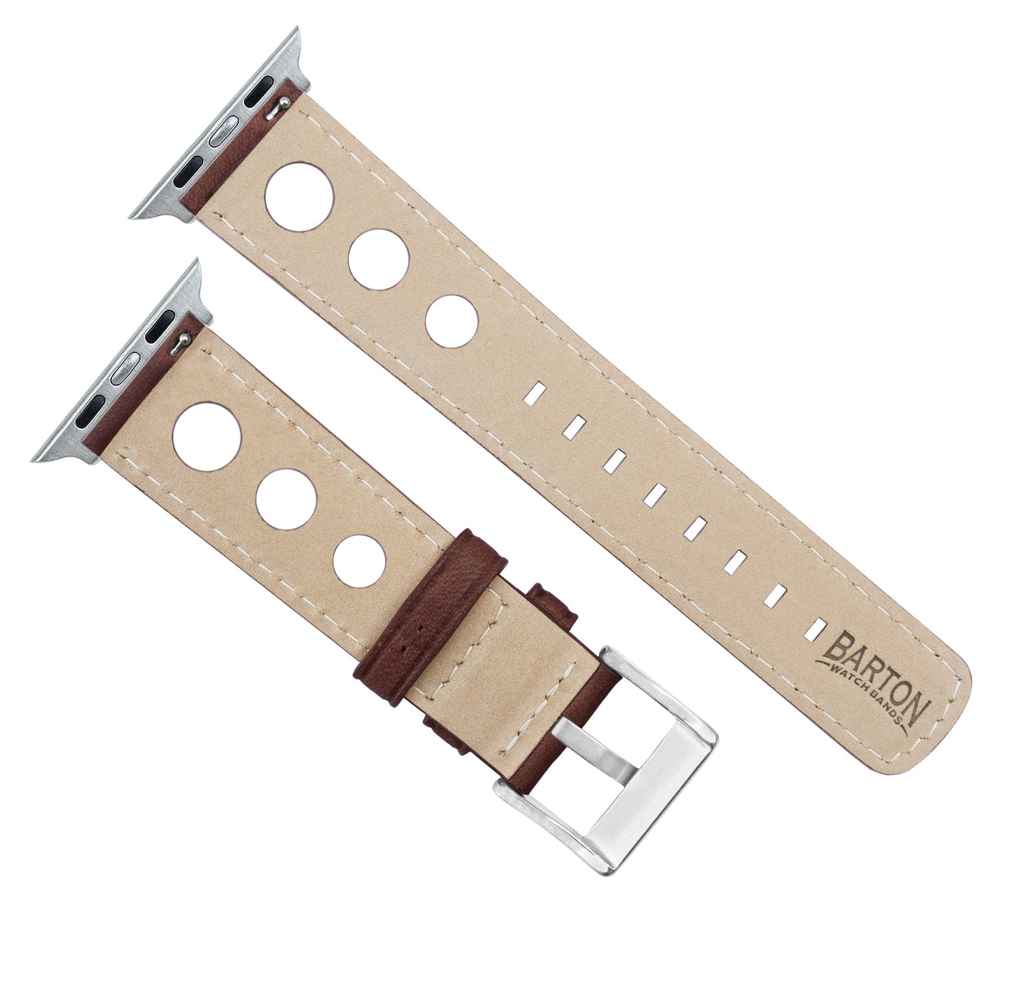 Apple Watch Chocolate Brown Rally Horween Leather Watch Band by Barton Watch Bands