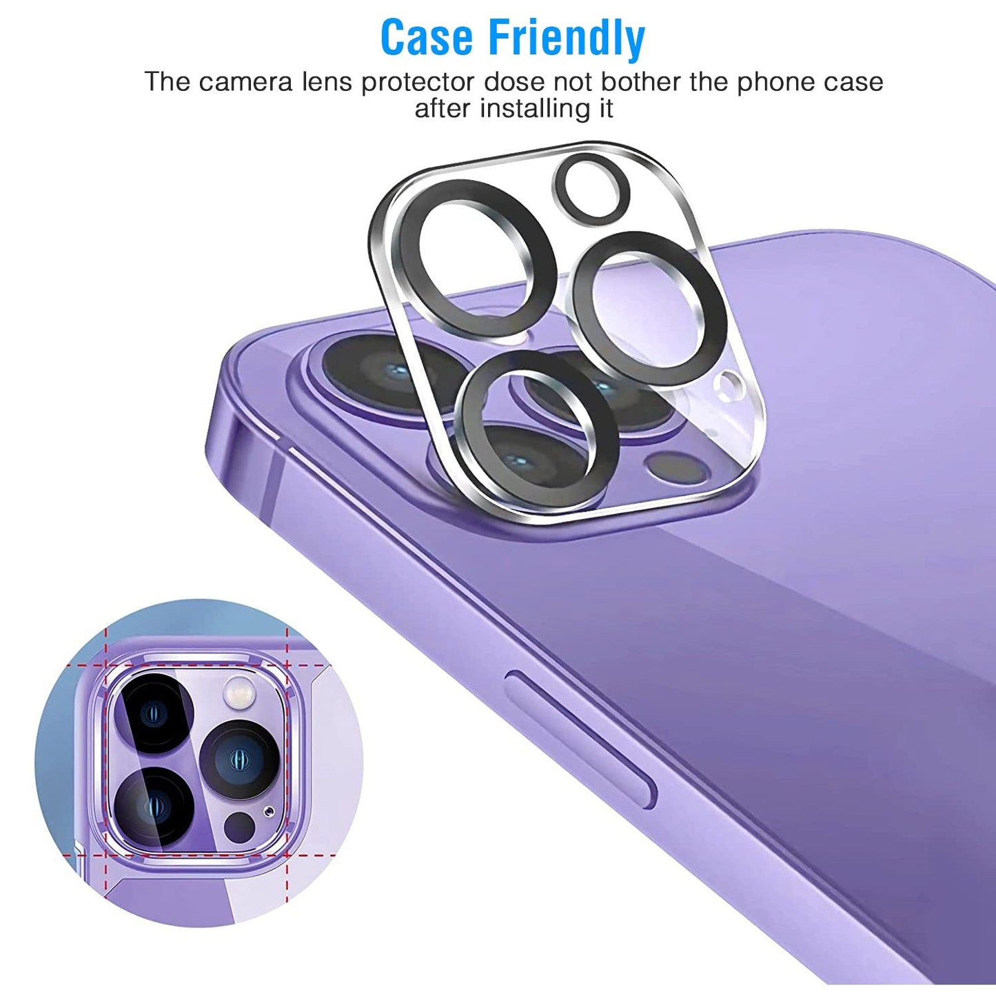 2Packs Ultra HD Camera Lens Protectors 9H Hardness Tempered Glass by DirectDeals