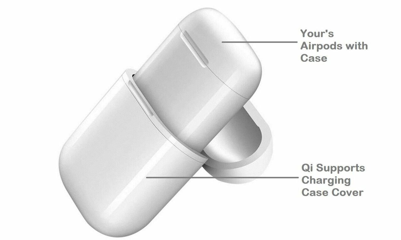 Qi Wireless Charging Case Cover for Apple® Airpods by Infinite Basics