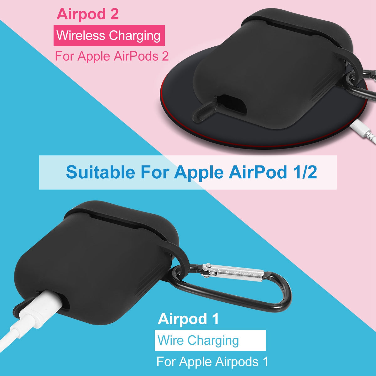 Silicone Case for Apple AirPod 1 2 AirPods by DirectDeals