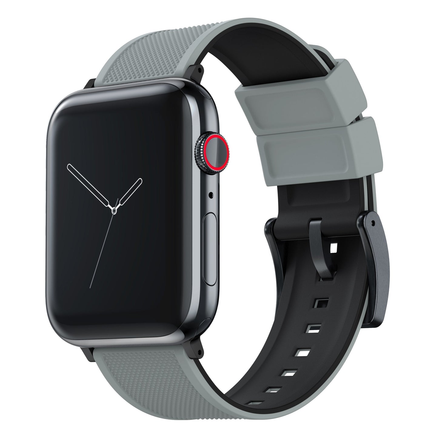 Apple Watch | Elite Silicone | Cool Grey Top / Black Bottom - Barton Watch Bands