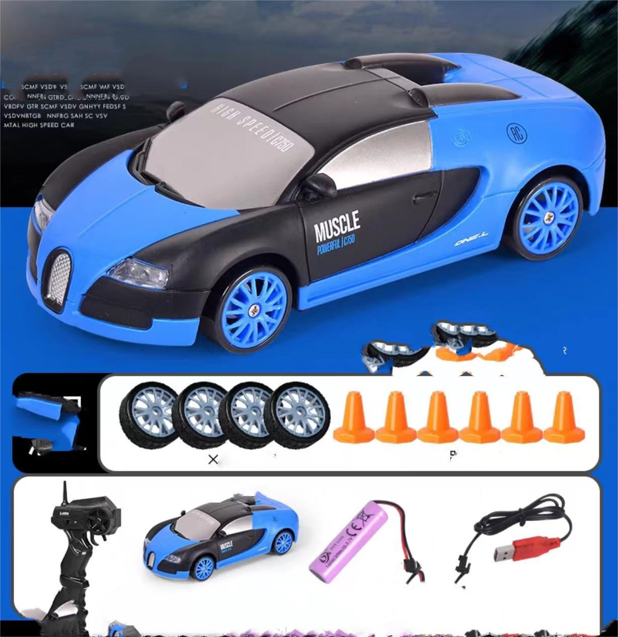 2.4G Drift Rc Car 4WD RC Drift Car Toy Remote Control GTR Model AE86 Vehicle Car RC Racing Car Toy For Children Christmas Gifts by G8Central.com