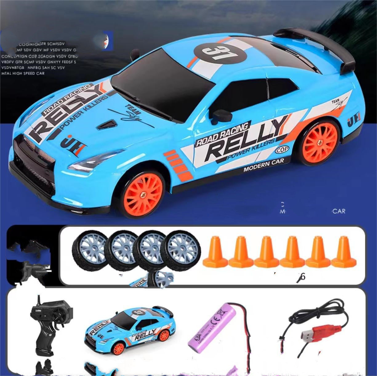2.4G Drift Rc Car 4WD RC Drift Car Toy Remote Control GTR Model AE86 Vehicle Car RC Racing Car Toy For Children Christmas Gifts by G8Central.com
