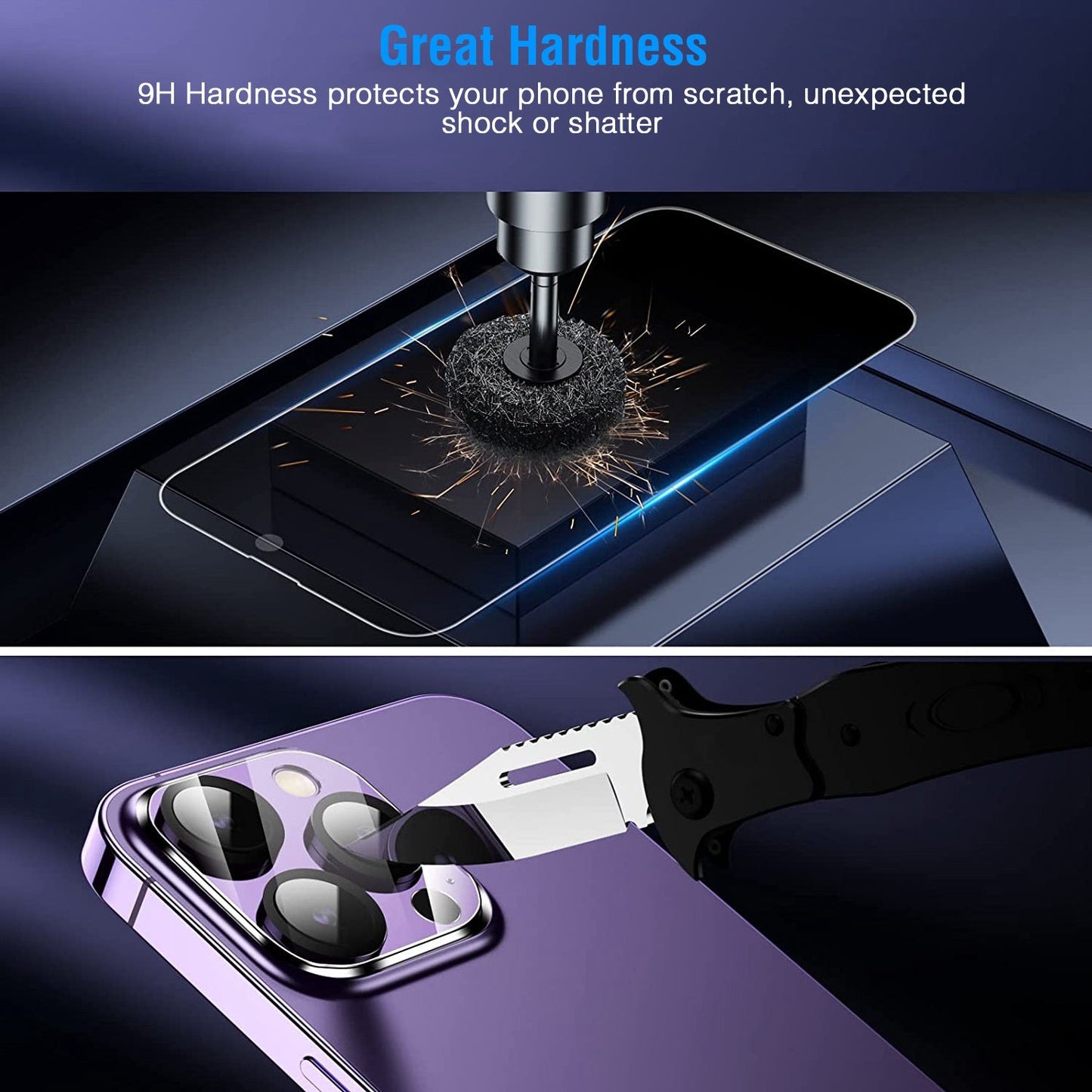 2Pcs Privacy Screen Protectors And 2Pcs Camera Lens by DirectDeals
