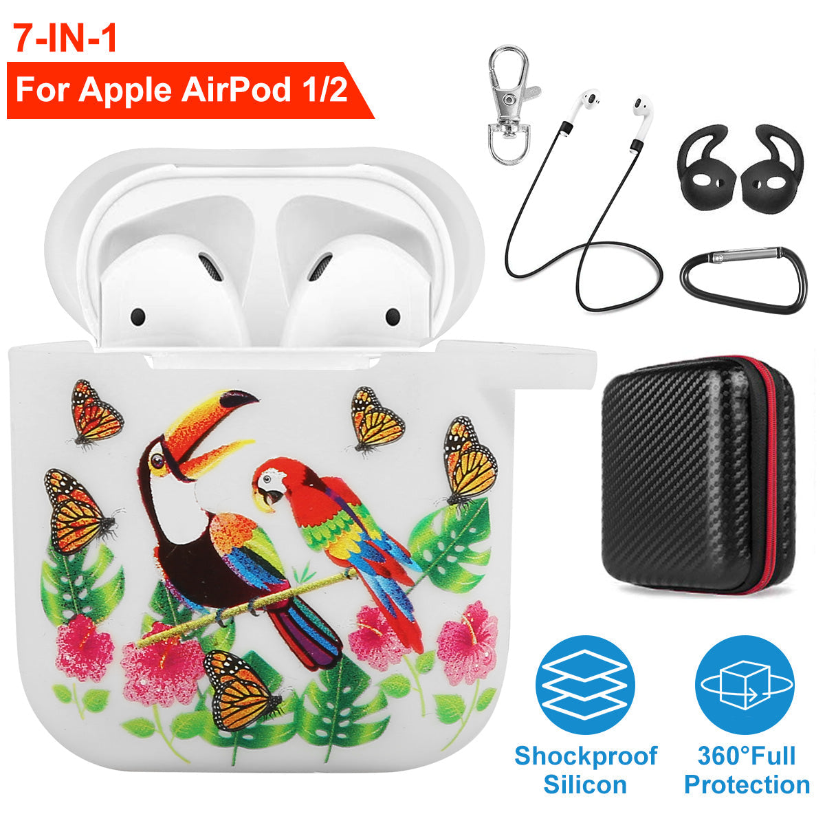 Silicone Case for Apple AirPod 1 2 AirPods by DirectDeals
