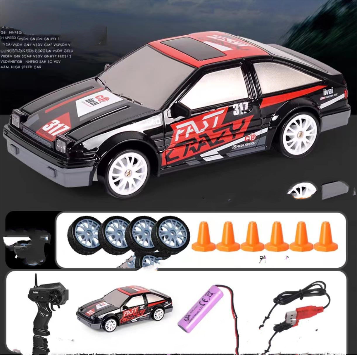 2.4G Drift Rc Car 4WD RC Drift Car Toy Remote Control GTR Model AE86 Vehicle Car RC Racing Car Toy For Children Christmas Gifts by G8Central.com