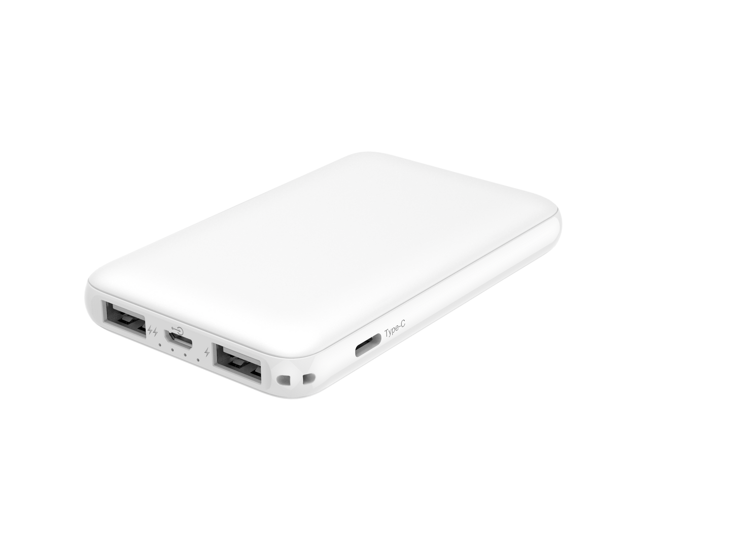 trybe 5000mAh Dual USB-A + USB-C G61-C Power Bank - White