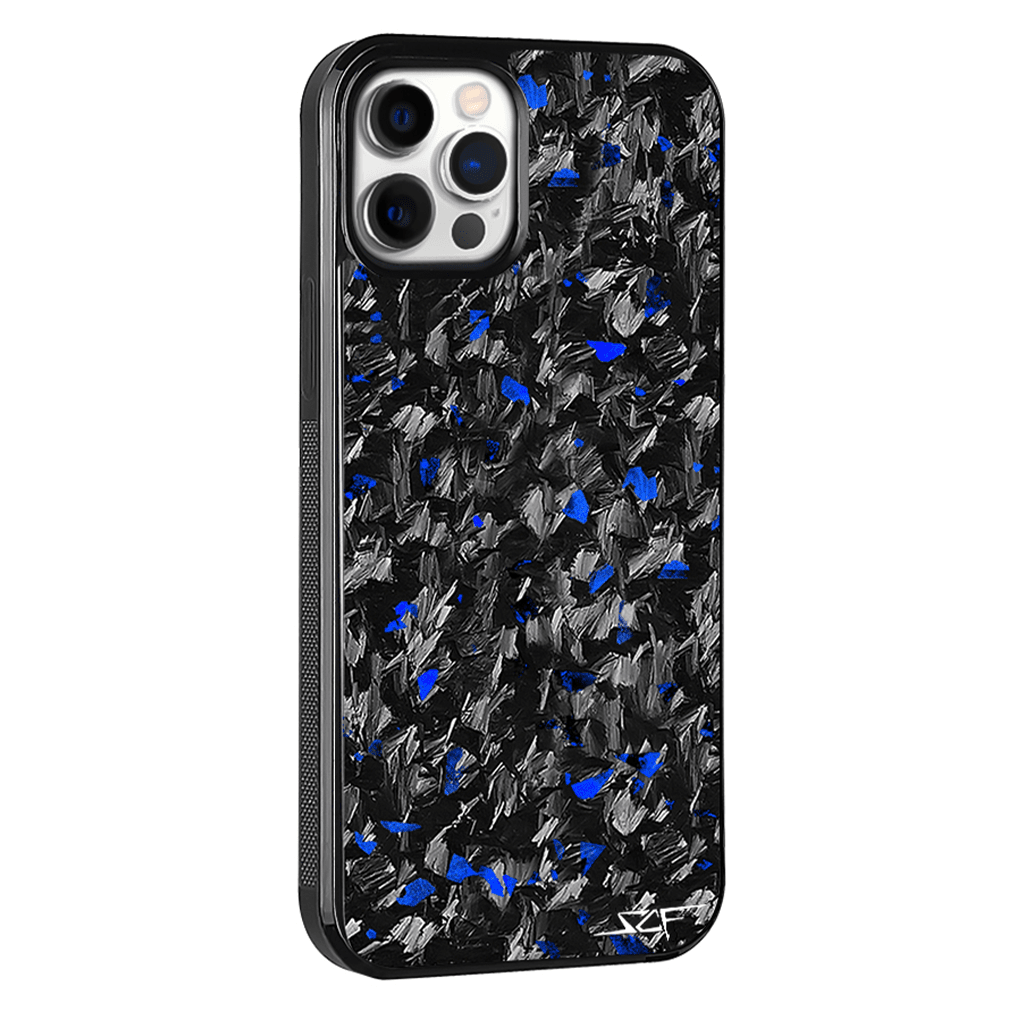 iPhone | Blue Flake Real Forged Carbon Fiber Phone Case | CLASSIC Series