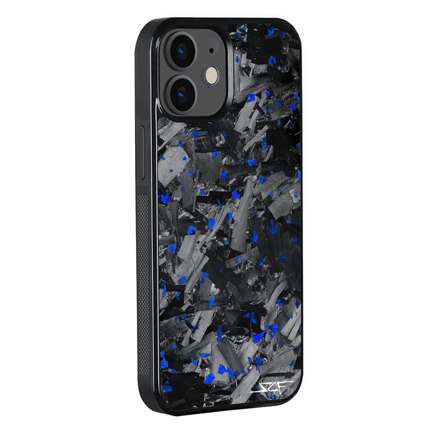 iPhone | Blue Flake Real Forged Chunk Carbon Fiber Phone Case | CLASSIC Series