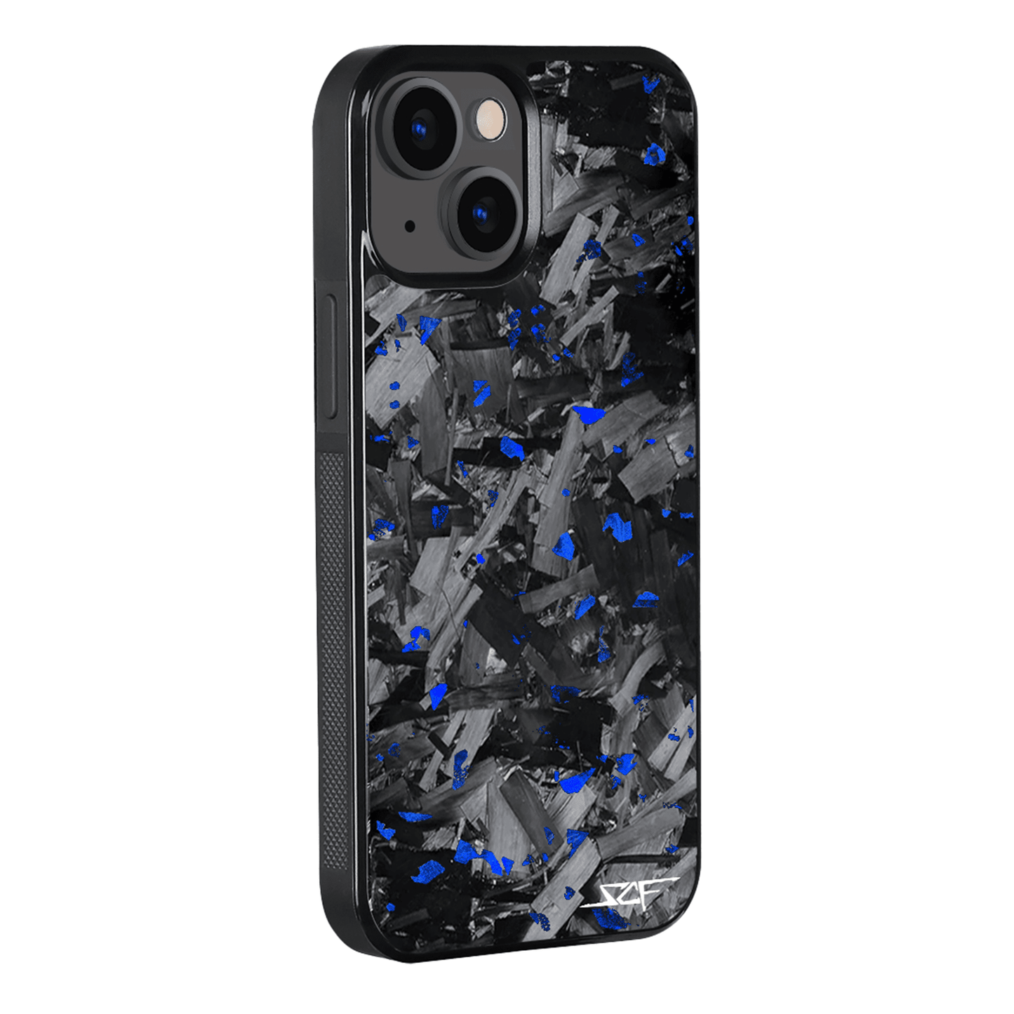 iPhone | Blue Flake Real Forged Chunk Carbon Fiber Phone Case | CLASSIC Series