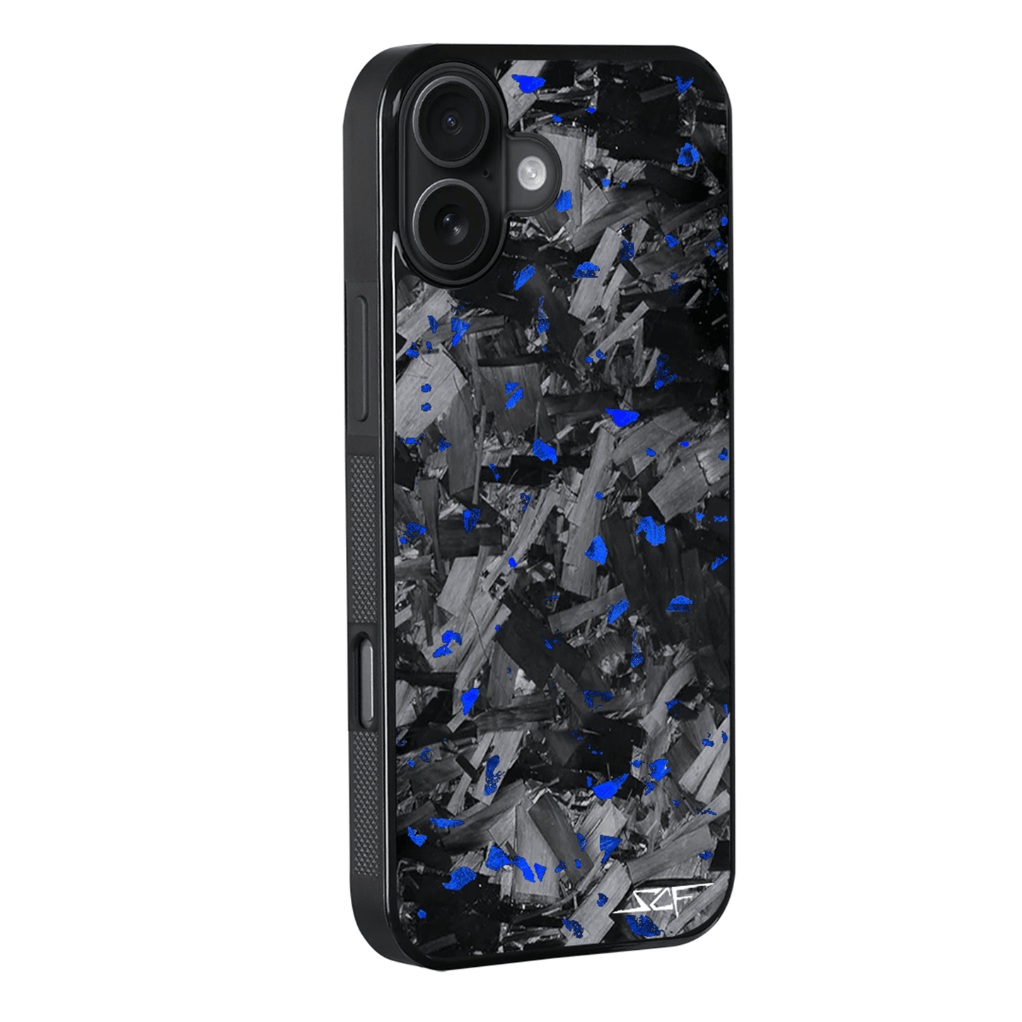 iPhone | Blue Flake Real Forged Chunk Carbon Fiber Phone Case | CLASSIC Series